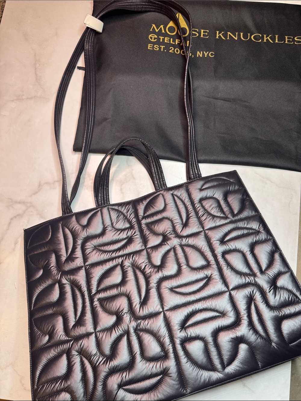Telfar x Moose Knuckles Quilted Large Shopper Tote